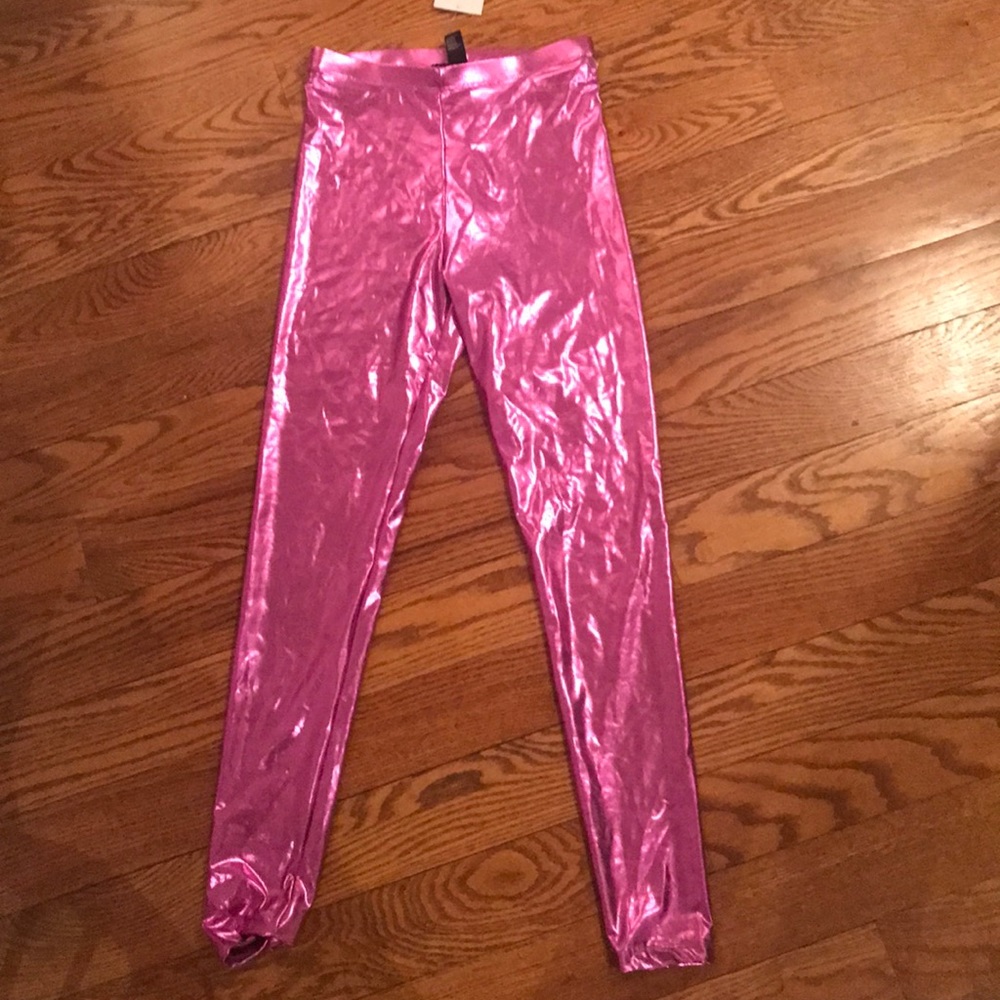 NEVER WORN METALLIC LEGGINGS